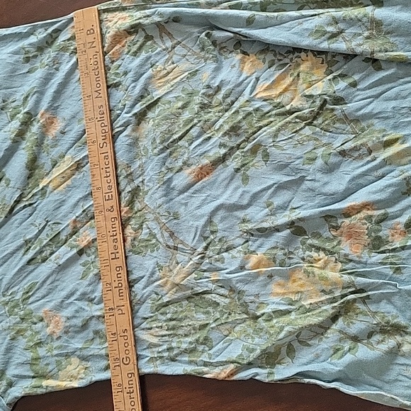 Peruvian Connection Green Floral Pima Cotton Shirt Dress Size Small - Picture 7 of 7